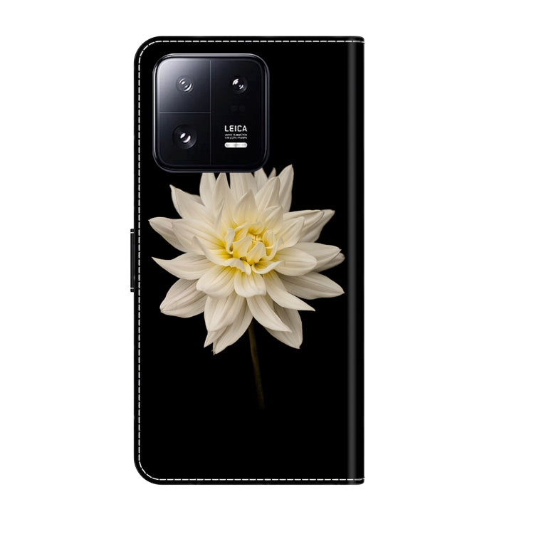 For Xiaomi 13 Pro Crystal 3D Shockproof Protective Leather Phone Case(White Flower) - free shipping - PMC TechLife - Order now!