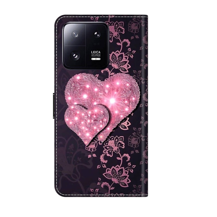 For Xiaomi 13 Pro Crystal 3D Shockproof Protective Leather Phone Case(Lace Love) - free shipping - PMC TechLife - Order now!