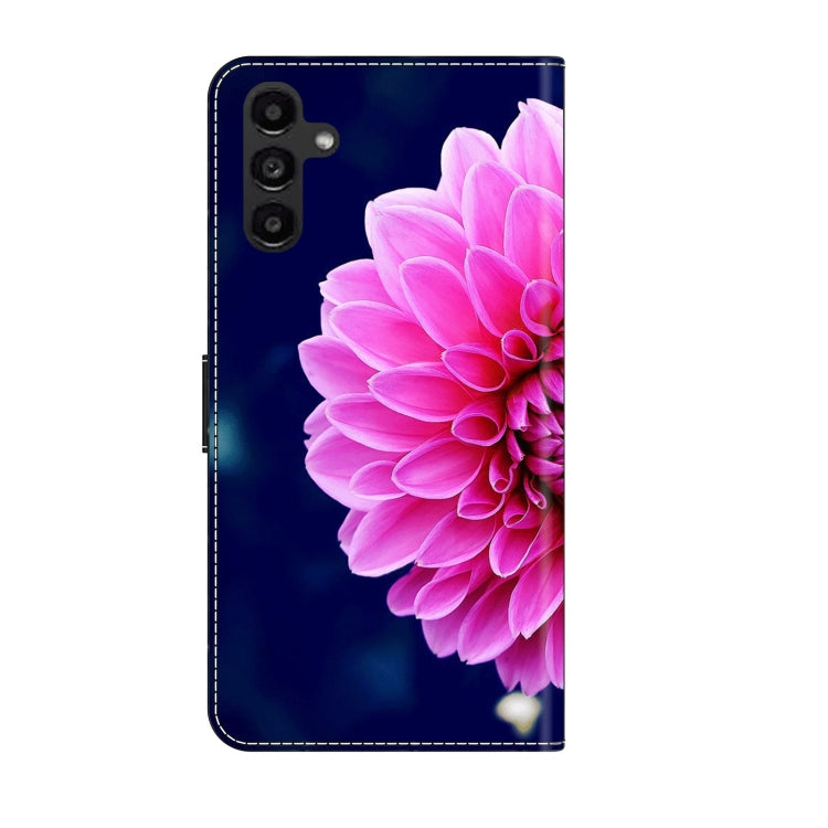 For Samsung Galaxy A14 4G / 5G Crystal 3D Shockproof Protective Leather Phone Case(Pink Petals) - free shipping - PMC TechLife - Order now!