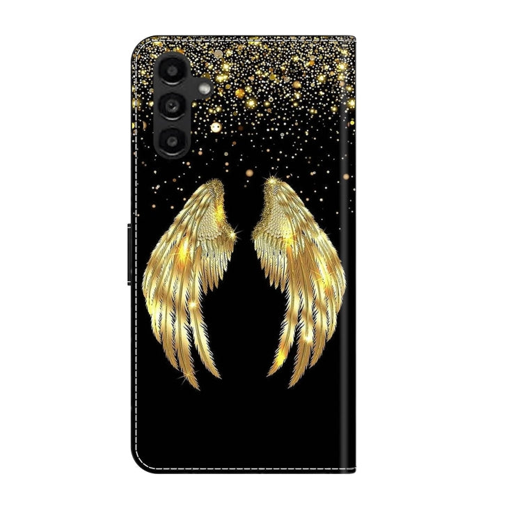 For Samsung Galaxy A14 4G / 5G Crystal 3D Shockproof Protective Leather Phone Case(Golden Wings) - free shipping - PMC TechLife - Order now!