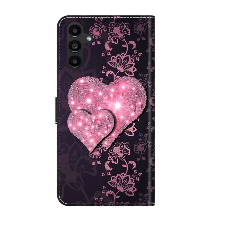 For Samsung Galaxy A14 4G / 5G Crystal 3D Shockproof Protective Leather Phone Case(Lace Love) - free shipping - PMC TechLife - Order now!