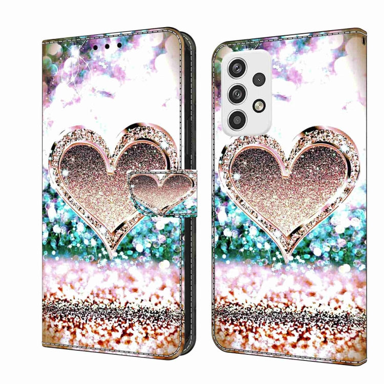 For Samsung Galaxy A23 5G Crystal 3D Shockproof Protective Leather Phone Case(Pink Diamond Heart) - free shipping - PMC TechLife - Order now!