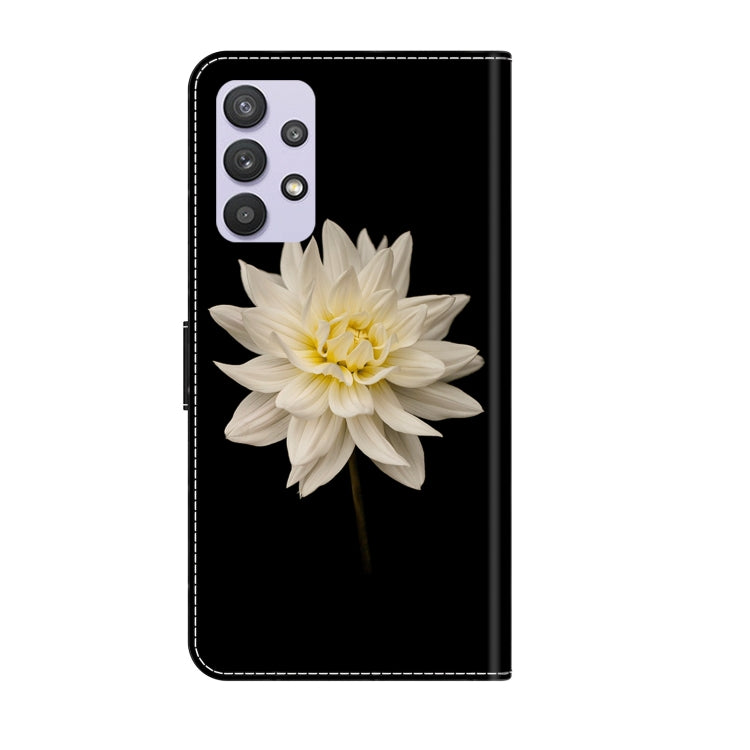 For Samsung Galaxy A32 5G Crystal 3D Shockproof Protective Leather Phone Case(White Flower) - free shipping - PMC TechLife - Order now!