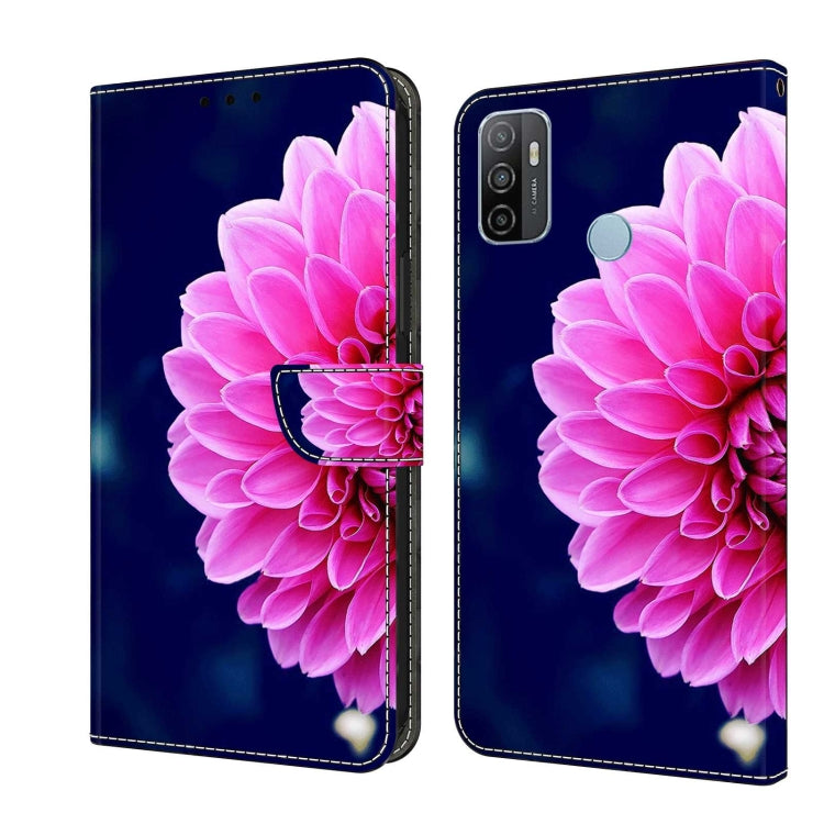 For Samsung Galaxy A33 5G Crystal 3D Shockproof Protective Leather Phone Case(Pink Petals) - free shipping - PMC TechLife - Order now!