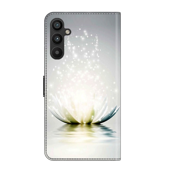 For Samsung Galaxy A34 5G Crystal 3D Shockproof Protective Leather Phone Case(Light Lotus) - free shipping - PMC TechLife - Order now!