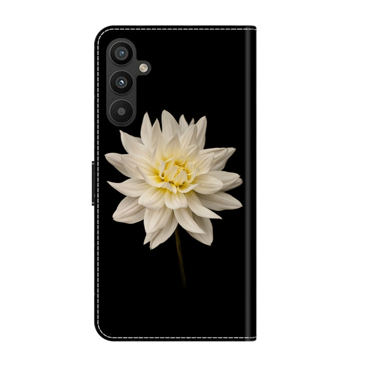 For Samsung Galaxy A34 5G Crystal 3D Shockproof Protective Leather Phone Case(White Flower) - free shipping - PMC TechLife - Order now!