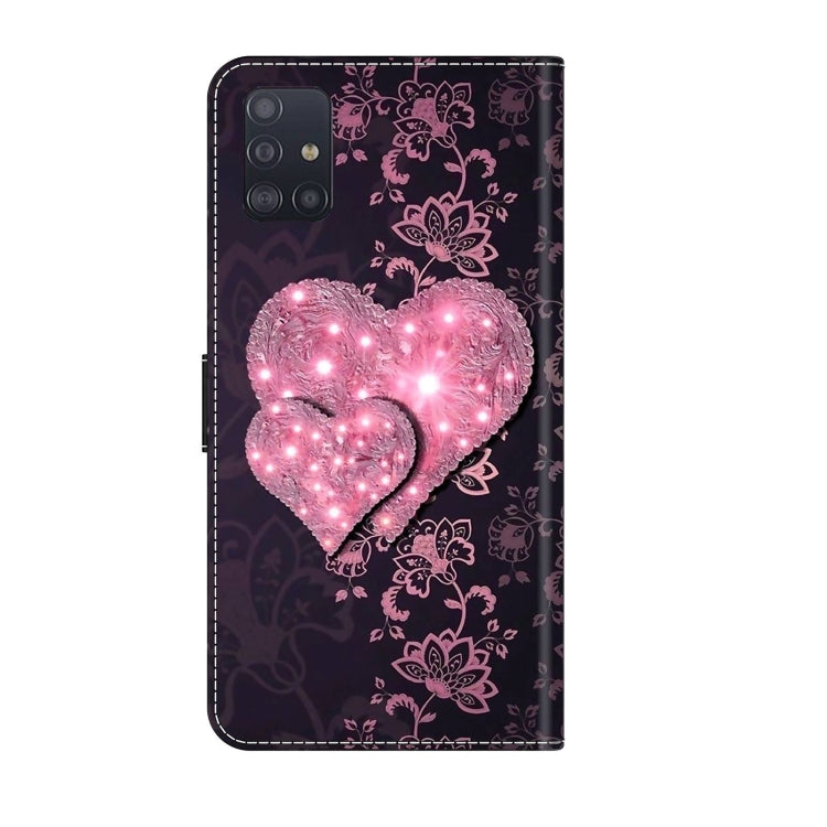 For Samsung Galaxy A51 4G Crystal 3D Shockproof Protective Leather Phone Case(Lace Love) - free shipping - PMC TechLife - Order now!