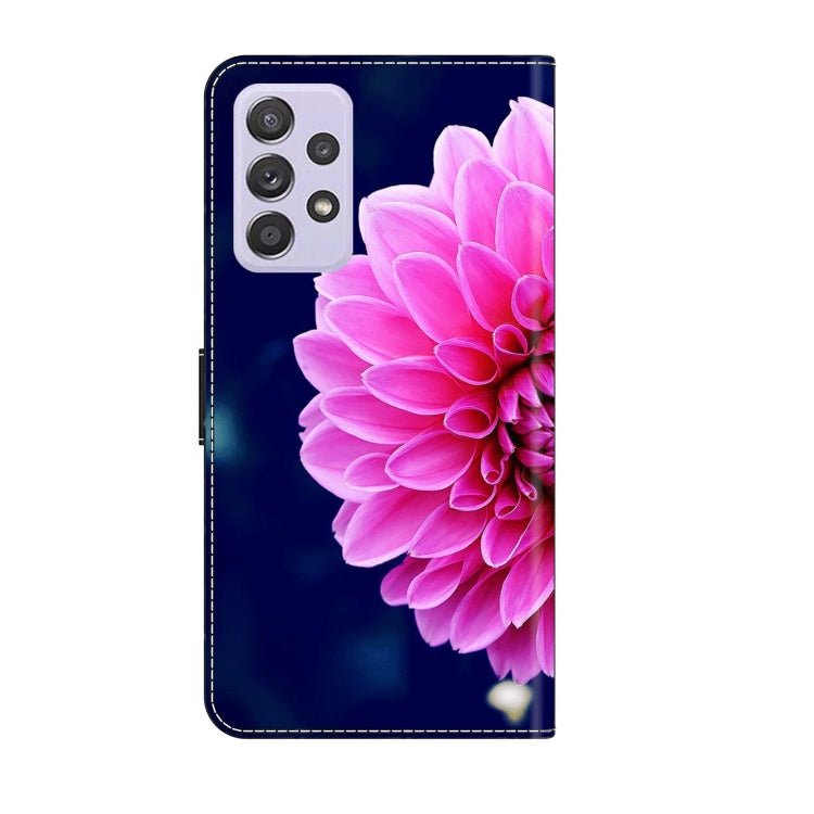 For Samsung Galaxy A52 / A52s 5G Crystal 3D Shockproof Protective Leather Phone Case(Pink Petals) - free shipping - PMC TechLife - Order now!