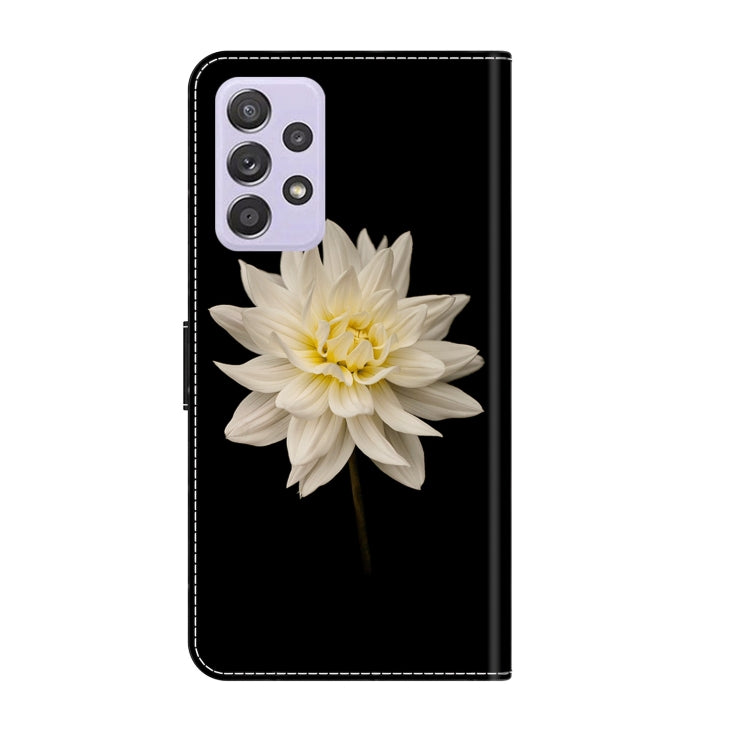 For Samsung Galaxy A52 / A52s 5G Crystal 3D Shockproof Protective Leather Phone Case(White Flower) - free shipping - PMC TechLife - Order now!