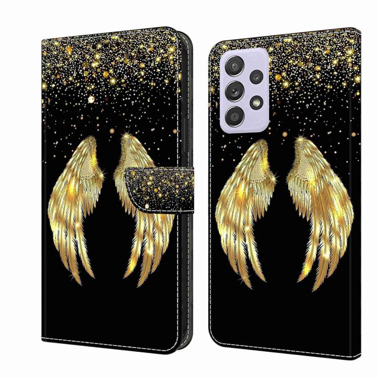 For Samsung Galaxy A52 / A52s 5G Crystal 3D Shockproof Protective Leather Phone Case(Golden Wings) - free shipping - PMC TechLife - Order now!