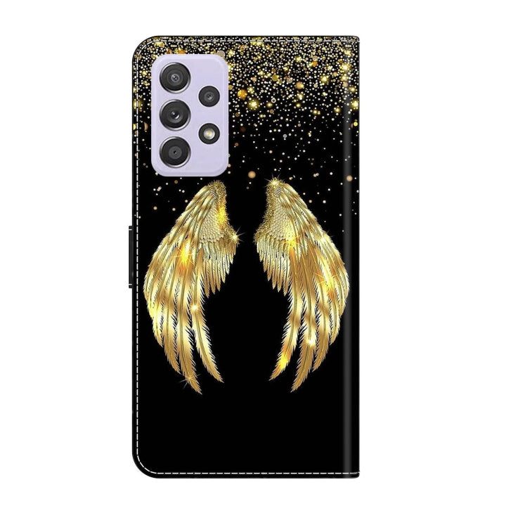 For Samsung Galaxy A52 / A52s 5G Crystal 3D Shockproof Protective Leather Phone Case(Golden Wings) - free shipping - PMC TechLife - Order now!