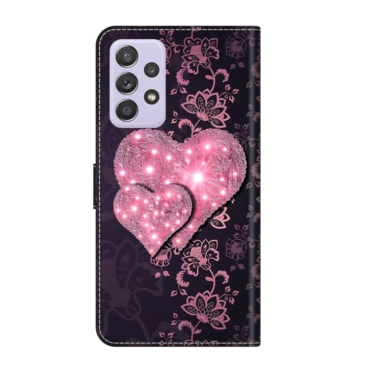 For Samsung Galaxy A52 / A52s 5G Crystal 3D Shockproof Protective Leather Phone Case(Lace Love) - free shipping - PMC TechLife - Order now!