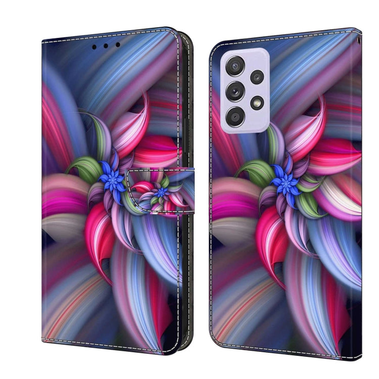 For Samsung Galaxy A52 / A52s 5G Crystal 3D Shockproof Protective Leather Phone Case(Colorful Flower) - free shipping - PMC TechLife - Order now!