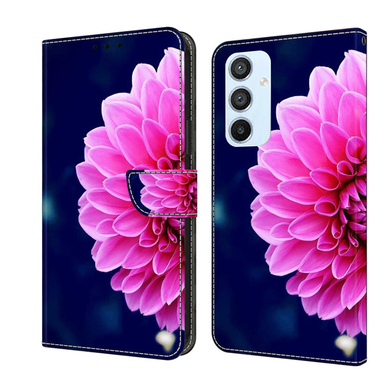 For Samsung Galaxy A54 5G Crystal 3D Shockproof Protective Leather Phone Case(Pink Petals) - free shipping - PMC TechLife - Order now!