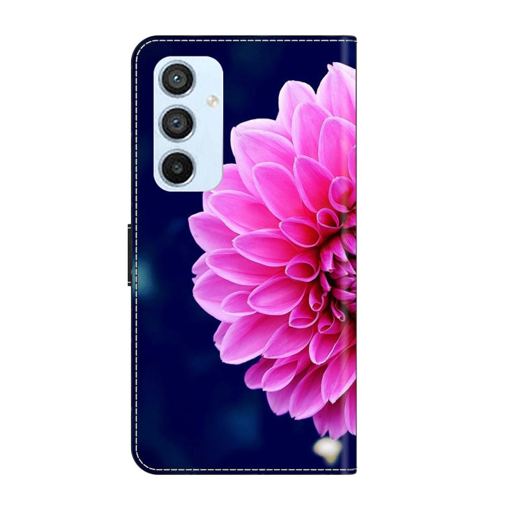For Samsung Galaxy A54 5G Crystal 3D Shockproof Protective Leather Phone Case(Pink Petals) - free shipping - PMC TechLife - Order now!