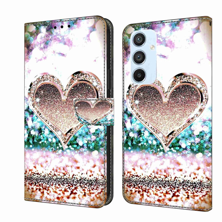 For Samsung Galaxy A54 5G Crystal 3D Shockproof Protective Leather Phone Case(Pink Diamond Heart) - free shipping - PMC TechLife - Order now!
