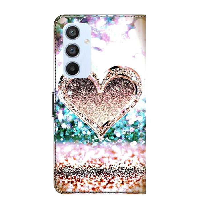 For Samsung Galaxy A54 5G Crystal 3D Shockproof Protective Leather Phone Case(Pink Diamond Heart) - free shipping - PMC TechLife - Order now!