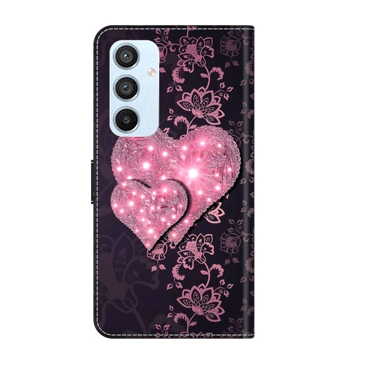 For Samsung Galaxy A54 5G Crystal 3D Shockproof Protective Leather Phone Case(Lace Love) - free shipping - PMC TechLife - Order now!
