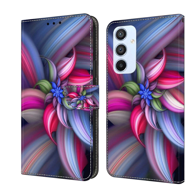For Samsung Galaxy A54 5G Crystal 3D Shockproof Protective Leather Phone Case(Colorful Flower) - free shipping - PMC TechLife - Order now!