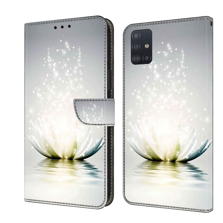 For Samsung Galaxy A71 4G Crystal 3D Shockproof Protective Leather Phone Case(Light Lotus) - free shipping - PMC TechLife - Order now!