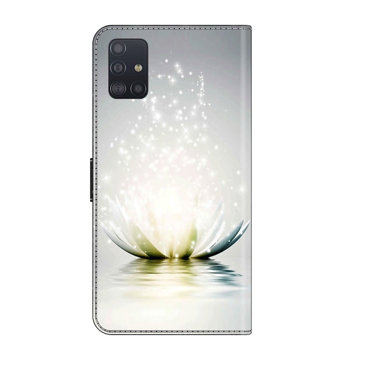For Samsung Galaxy A71 4G Crystal 3D Shockproof Protective Leather Phone Case(Light Lotus) - free shipping - PMC TechLife - Order now!