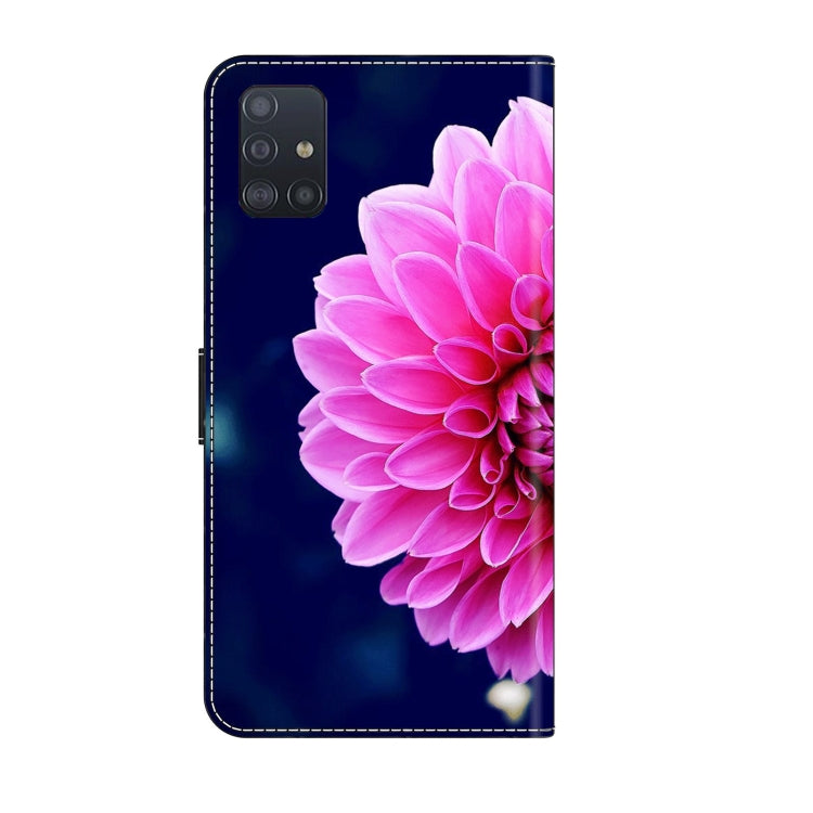 For Samsung Galaxy A71 4G Crystal 3D Shockproof Protective Leather Phone Case(Pink Petals) - free shipping - PMC TechLife - Order now!