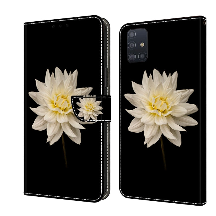 For Samsung Galaxy A71 4G Crystal 3D Shockproof Protective Leather Phone Case(White Flower) - free shipping - PMC TechLife - Order now!