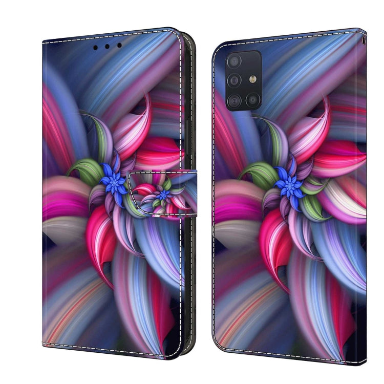 For Samsung Galaxy A71 4G Crystal 3D Shockproof Protective Leather Phone Case(Colorful Flower) - free shipping - PMC TechLife - Order now!