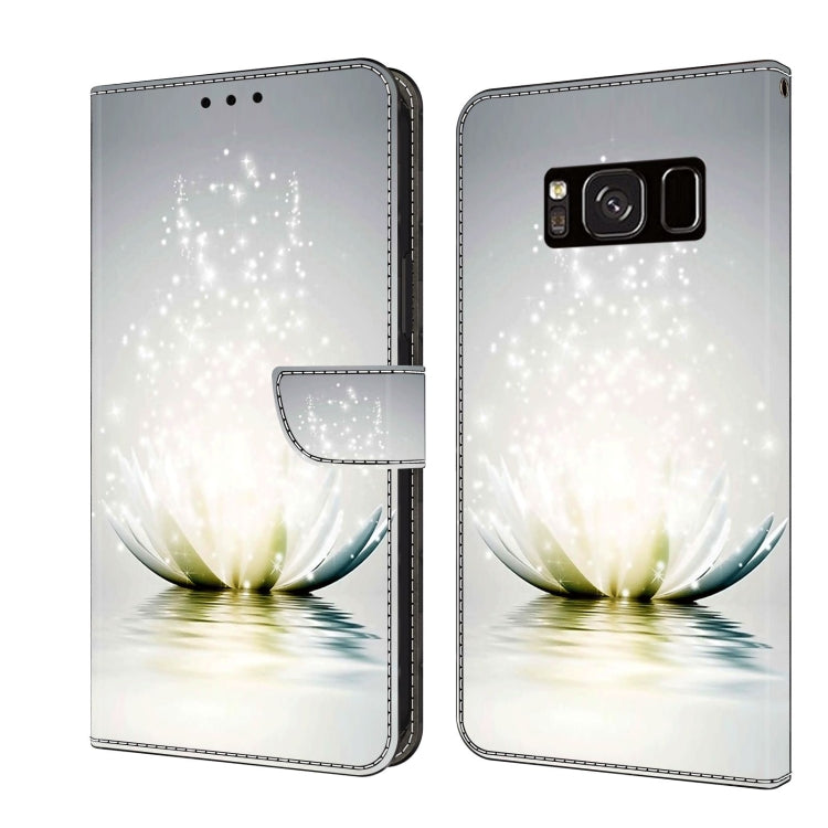 For Samsung Galaxy S8 Crystal 3D Shockproof Protective Leather Phone Case(Light Lotus) - free shipping - PMC TechLife - Order now!