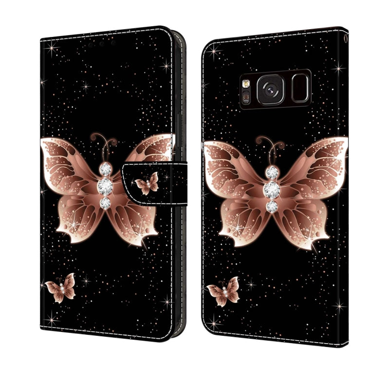For Samsung Galaxy S8 Crystal 3D Shockproof Protective Leather Phone Case(Pink Diamond Butterfly) - free shipping - PMC TechLife - Order now!