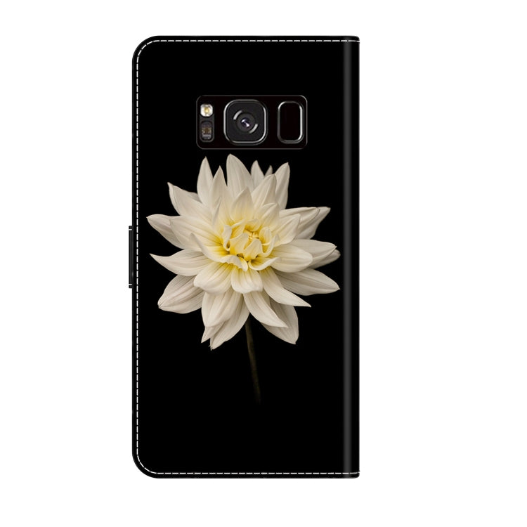For Samsung Galaxy S8 Crystal 3D Shockproof Protective Leather Phone Case(White Flower) - free shipping - PMC TechLife - Order now!
