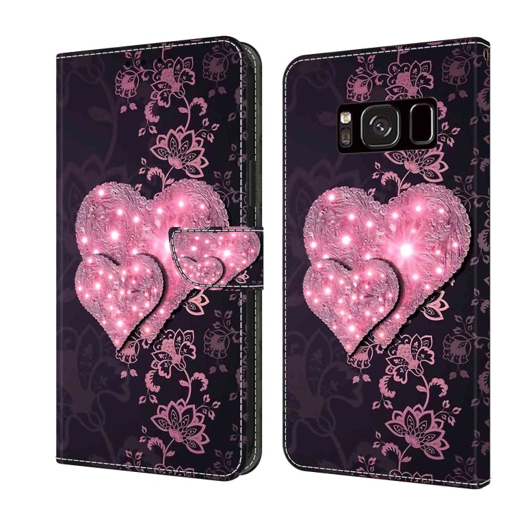 For Samsung Galaxy S8 Crystal 3D Shockproof Protective Leather Phone Case(Lace Love) - free shipping - PMC TechLife - Order now!