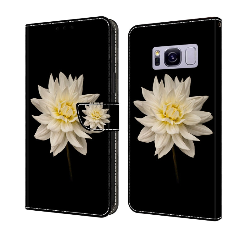 For Samsung Galaxy S8+ Crystal 3D Shockproof Protective Leather Phone Case(White Flower) - free shipping - PMC TechLife - Order now!
