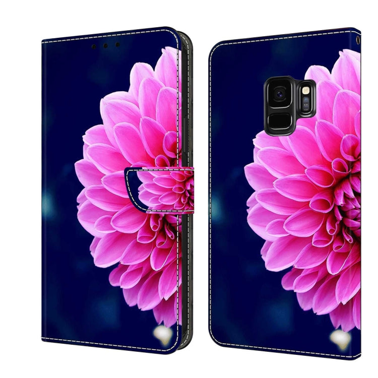 For Samsung Galaxy S9 Crystal 3D Shockproof Protective Leather Phone Case(Pink Petals) - free shipping - PMC TechLife - Order now!