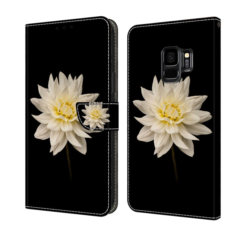 For Samsung Galaxy S9 Crystal 3D Shockproof Protective Leather Phone Case(White Flower) - free shipping - PMC TechLife - Order now!