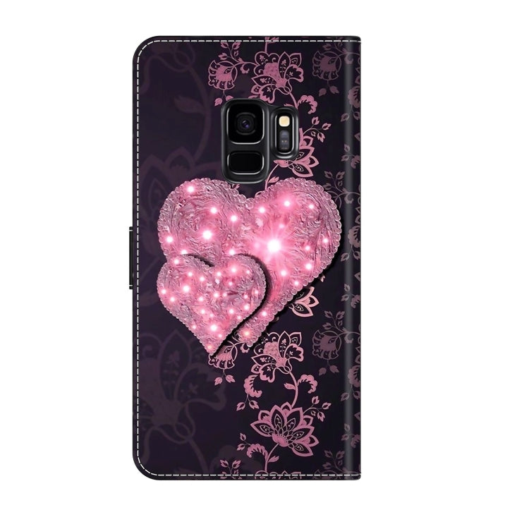 For Samsung Galaxy S9 Crystal 3D Shockproof Protective Leather Phone Case(Lace Love) - free shipping - PMC TechLife - Order now!
