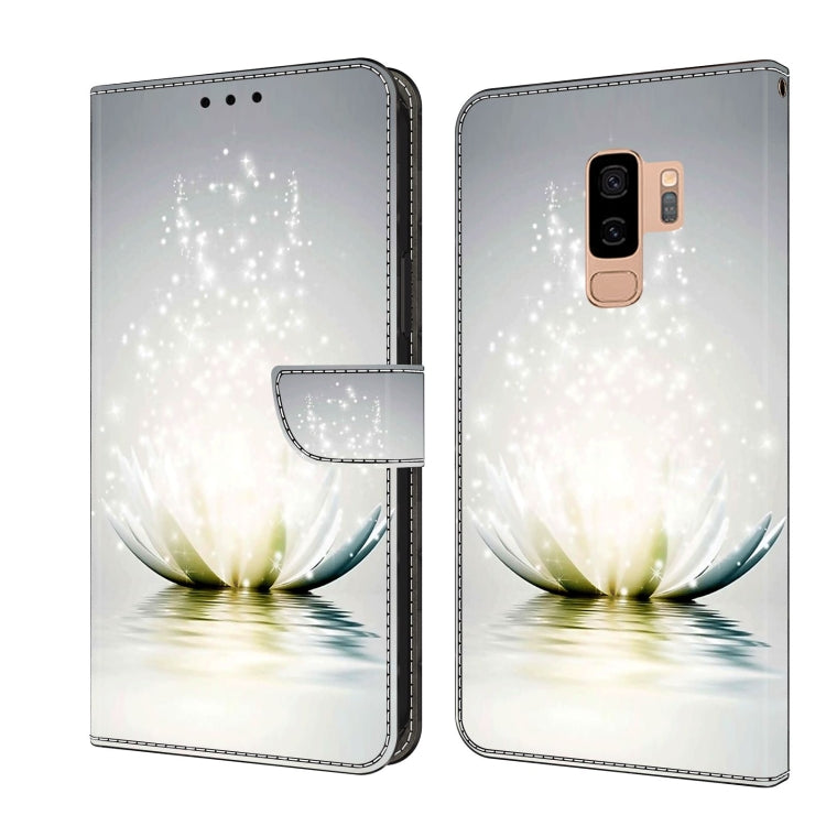 For Samsung Galaxy S9+ Crystal 3D Shockproof Protective Leather Phone Case(Light Lotus) - free shipping - PMC TechLife - Order now!