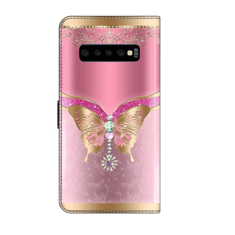 For Samsung Galaxy S10 Crystal 3D Shockproof Protective Leather Phone Case(Pink Bottom Butterfly) - free shipping - PMC TechLife - Order now!