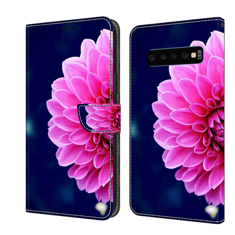 For Samsung Galaxy S10 Crystal 3D Shockproof Protective Leather Phone Case(Pink Petals) - free shipping - PMC TechLife - Order now!