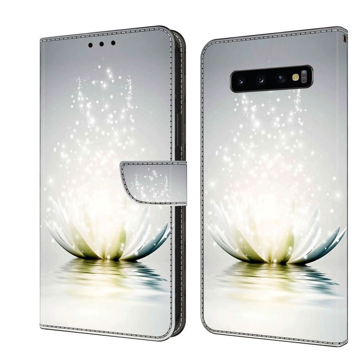 For Samsung Galaxy S10+ Crystal 3D Shockproof Protective Leather Phone Case(Light Lotus) - free shipping - PMC TechLife - Order now!