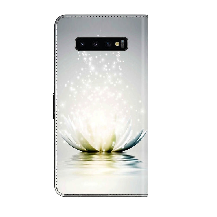 For Samsung Galaxy S10+ Crystal 3D Shockproof Protective Leather Phone Case(Light Lotus) - free shipping - PMC TechLife - Order now!