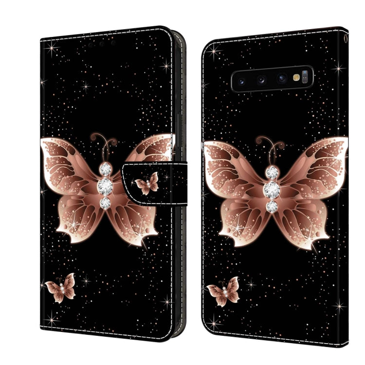For Samsung Galaxy S10+ Crystal 3D Shockproof Protective Leather Phone Case(Pink Diamond Butterfly) - free shipping - PMC TechLife - Order now!