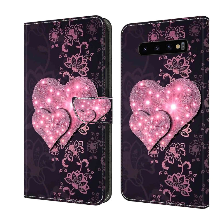 For Samsung Galaxy S10+ Crystal 3D Shockproof Protective Leather Phone Case(Lace Love) - free shipping - PMC TechLife - Order now!