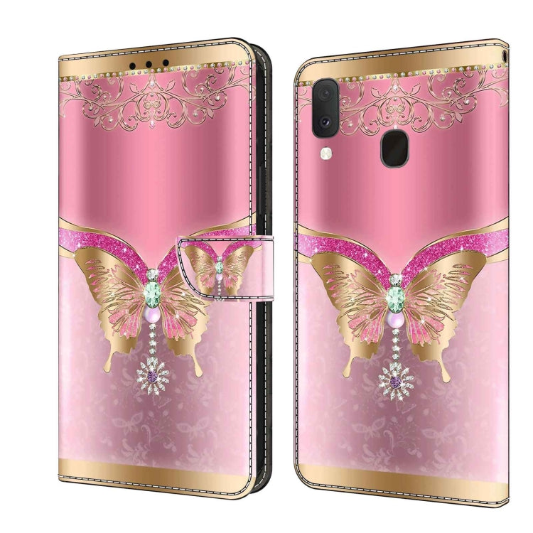 For Samsung Galaxy S10e Crystal 3D Shockproof Protective Leather Phone Case(Pink Bottom Butterfly) - free shipping - PMC TechLife - Order now!