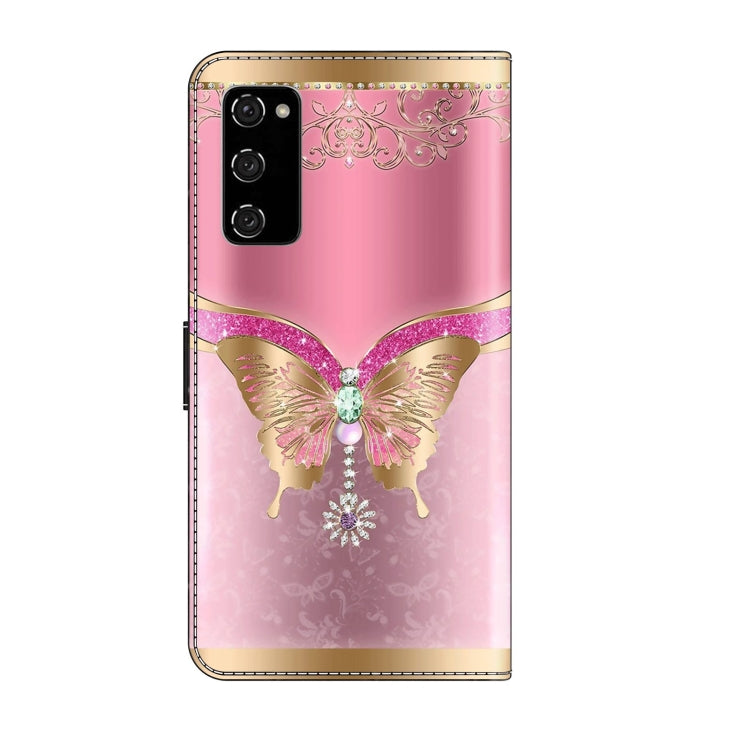 For Samsung Galaxy S20 FE Crystal 3D Shockproof Protective Leather Phone Case(Pink Bottom Butterfly) - free shipping - PMC TechLife - Order now!
