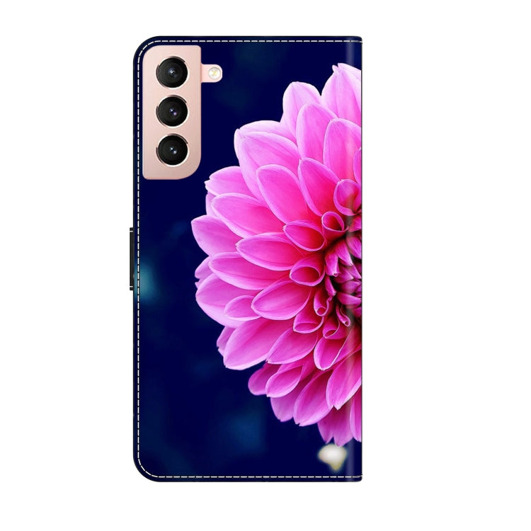 For Samsung Galaxy S21 Crystal 3D Shockproof Protective Leather Phone Case(Pink Petals) - free shipping - PMC TechLife - Order now!