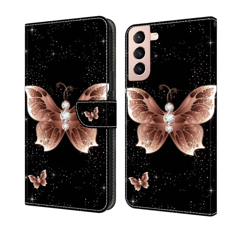 For Samsung Galaxy S21 Crystal 3D Shockproof Protective Leather Phone Case(Pink Diamond Butterfly) - free shipping - PMC TechLife - Order now!