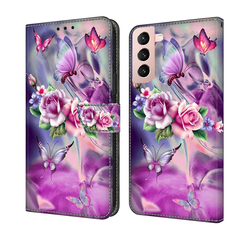 For Samsung Galaxy S21 Crystal 3D Shockproof Protective Leather Phone Case(Butterfly) - free shipping - PMC TechLife - Order now!