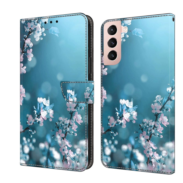 For Samsung Galaxy S21 Crystal 3D Shockproof Protective Leather Phone Case(Plum Flower) - free shipping - PMC TechLife - Order now!