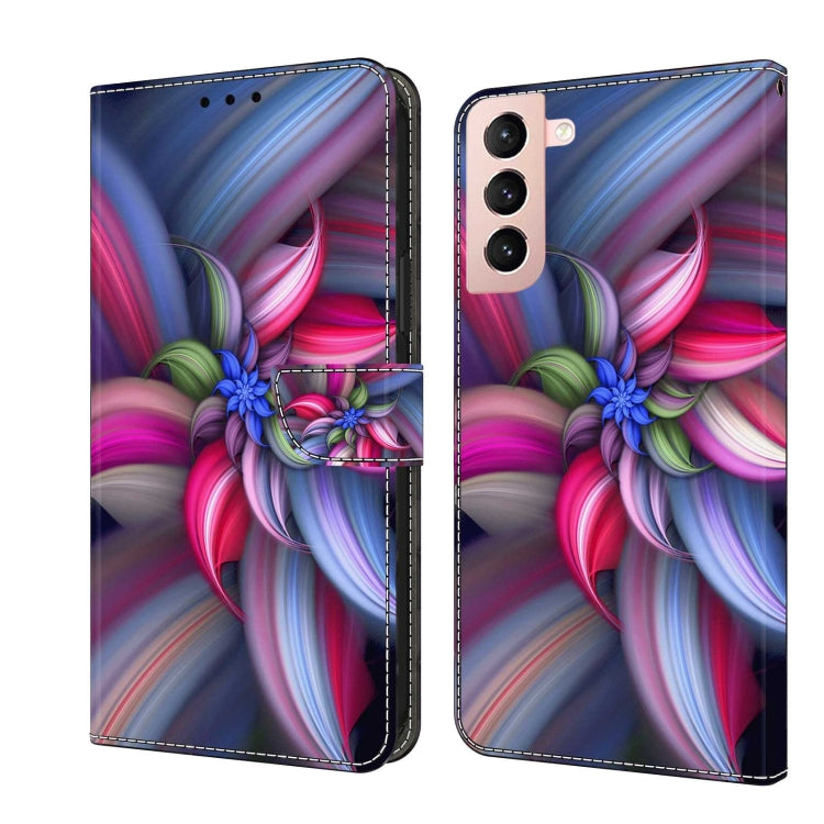 For Samsung Galaxy S21 Crystal 3D Shockproof Protective Leather Phone Case(Colorful Flower) - free shipping - PMC TechLife - Order now!